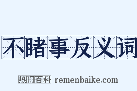 不睹事反义词是什么意思的图片